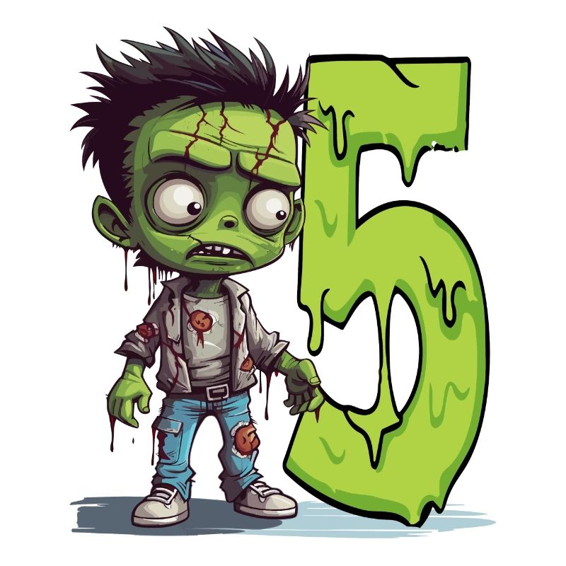 Zombie effrayant – Cinq ans