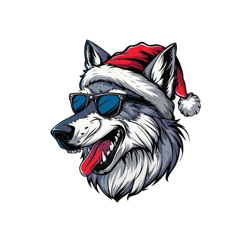 Loup Noël Drôle