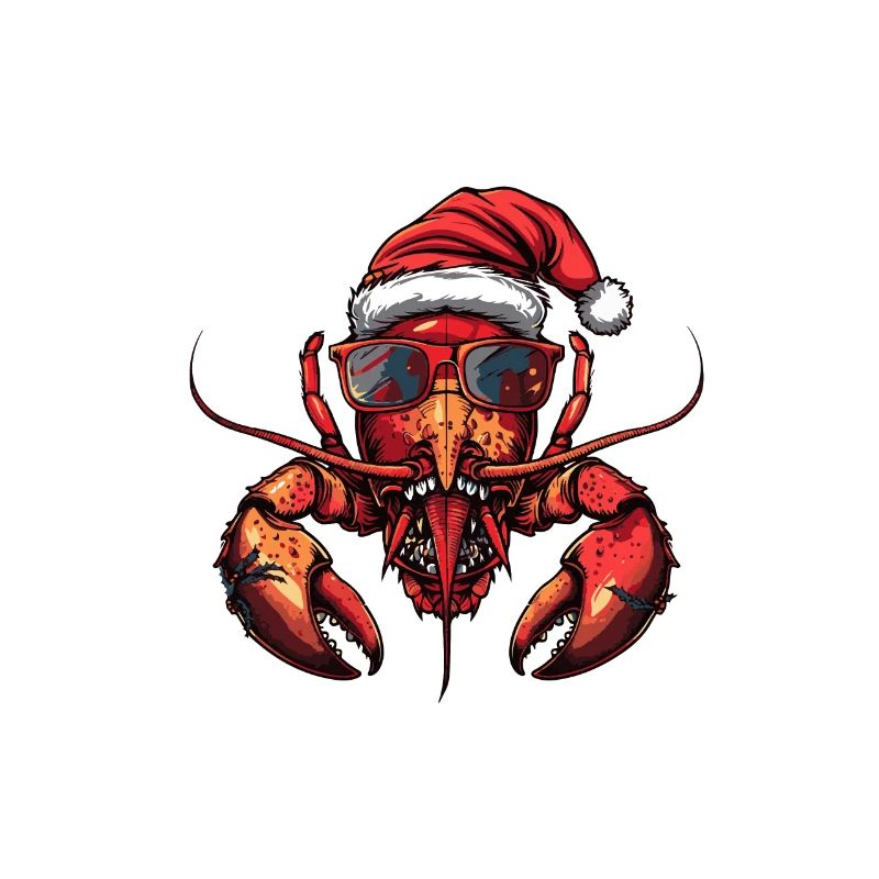 Lobster Crab Christmas Funny