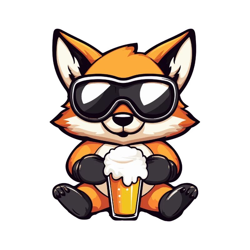 Fuchs Apres Ski Bier Comic