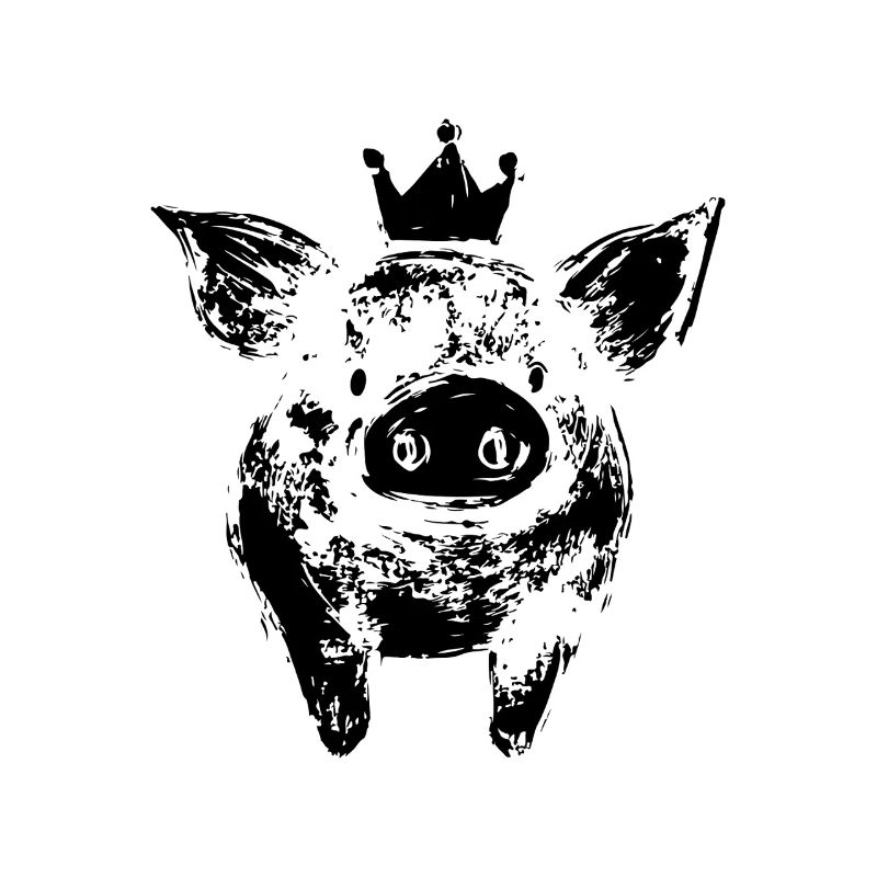 Couronne de truie de cochon mignonne