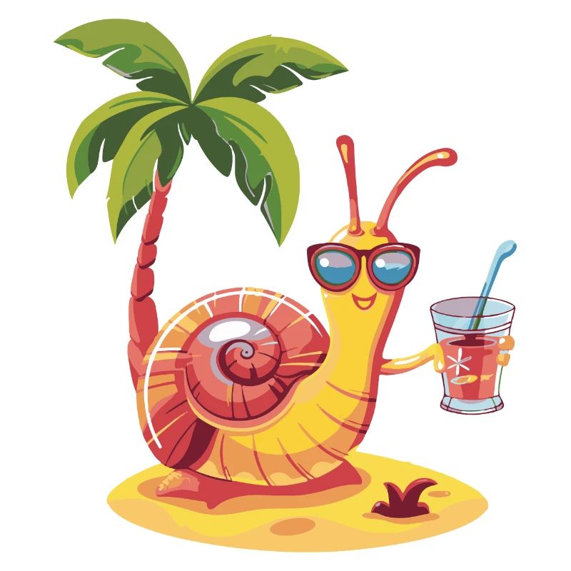 Snail Summer Beach Comic