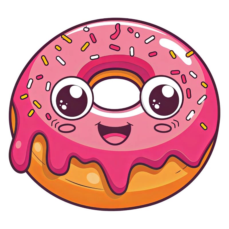 Donut drôle avec visage