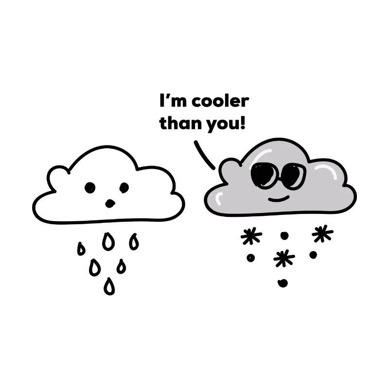 Snow cloud rain cloud