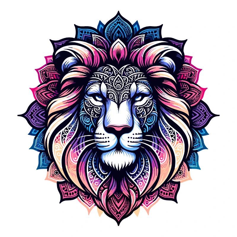 Mystical Lion Mandala