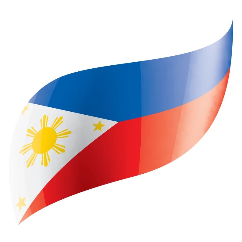 Le drapeau des Philippines agité
