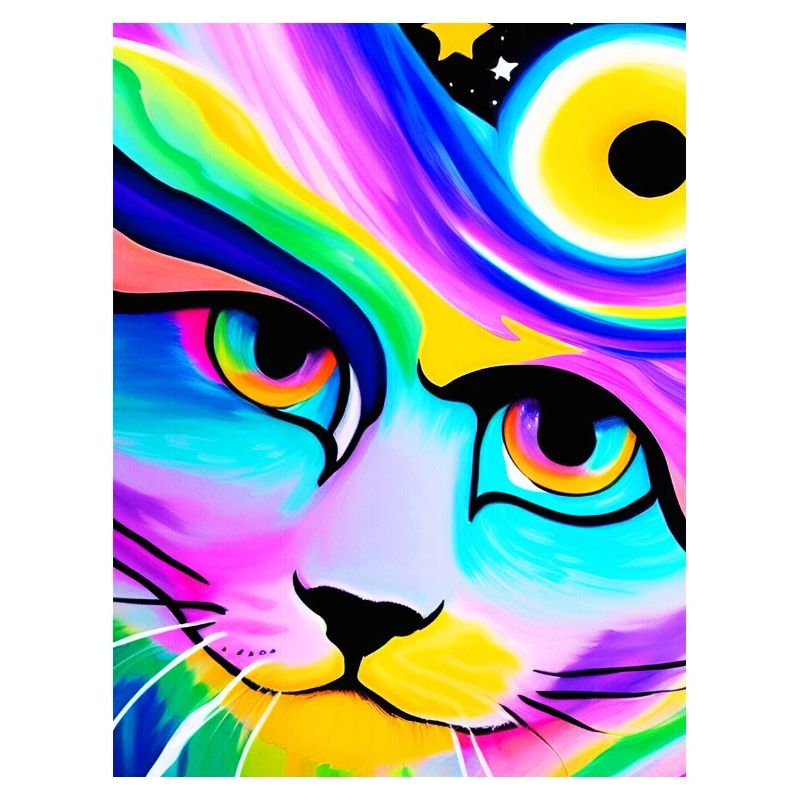 Cosmic Anime Cat Close Up