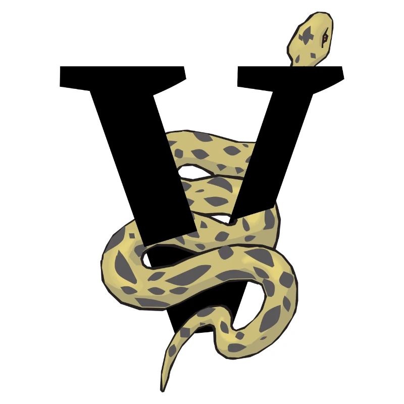 Lettre v serpent