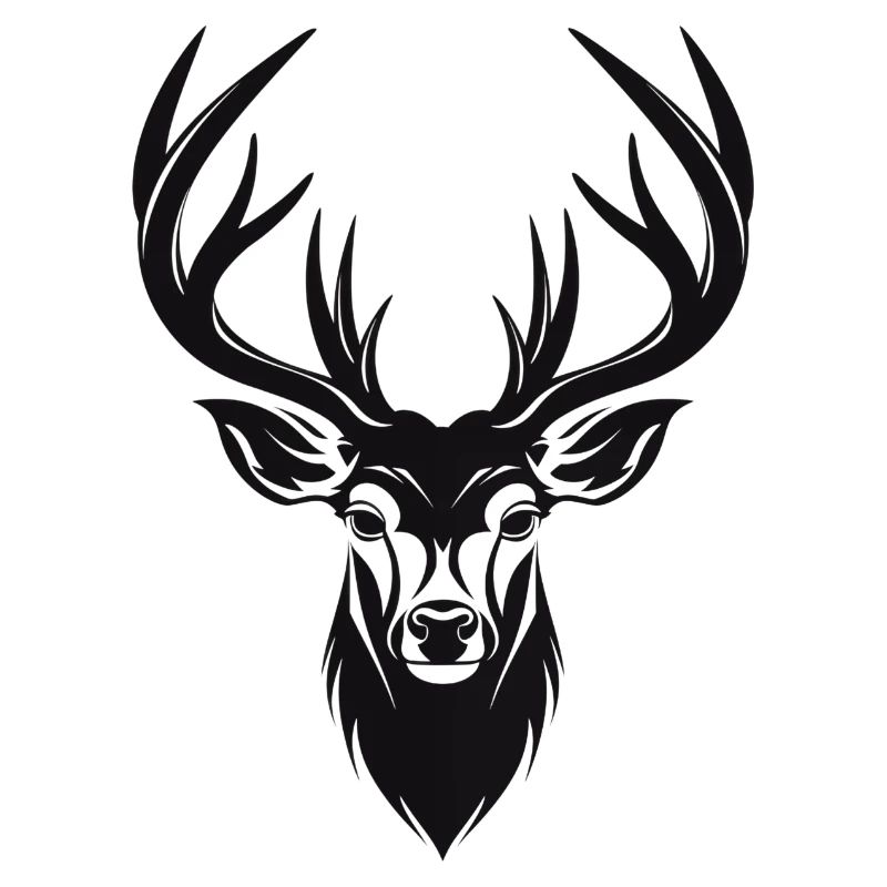 Deer Icon Monochrome