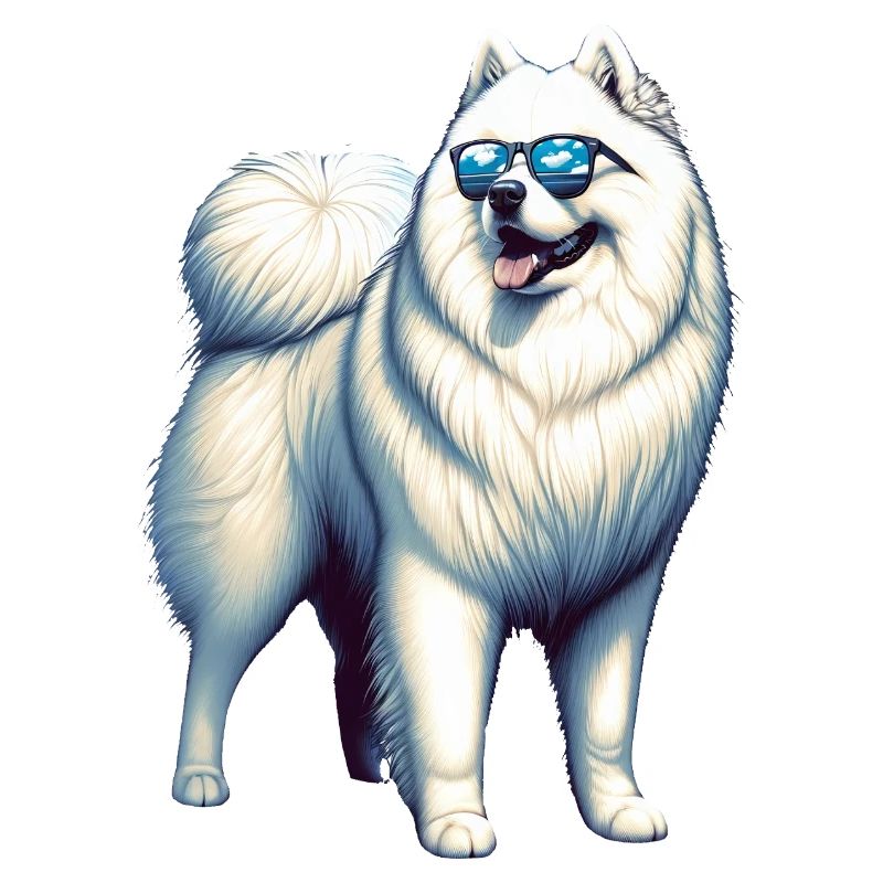 Chien Samoyède Cadeaux Mignon Samoyède Chien Graphique