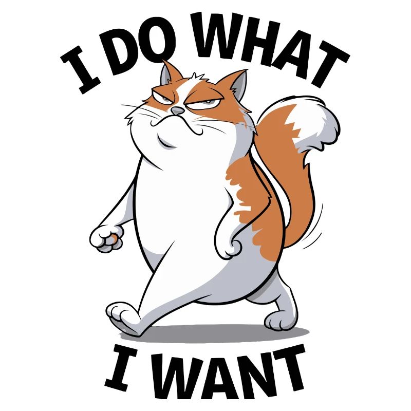 Selbstbewusste Katze: Ich mache, was ich will