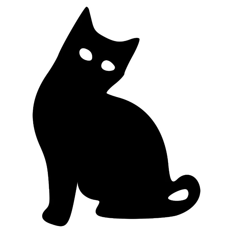 Katze Silhouette schwarz Geschenk Katzenliebhaber