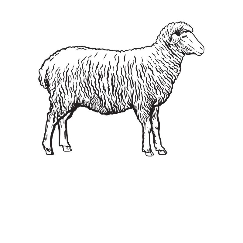 Sheep sheep lamb shepherd silhouette gift