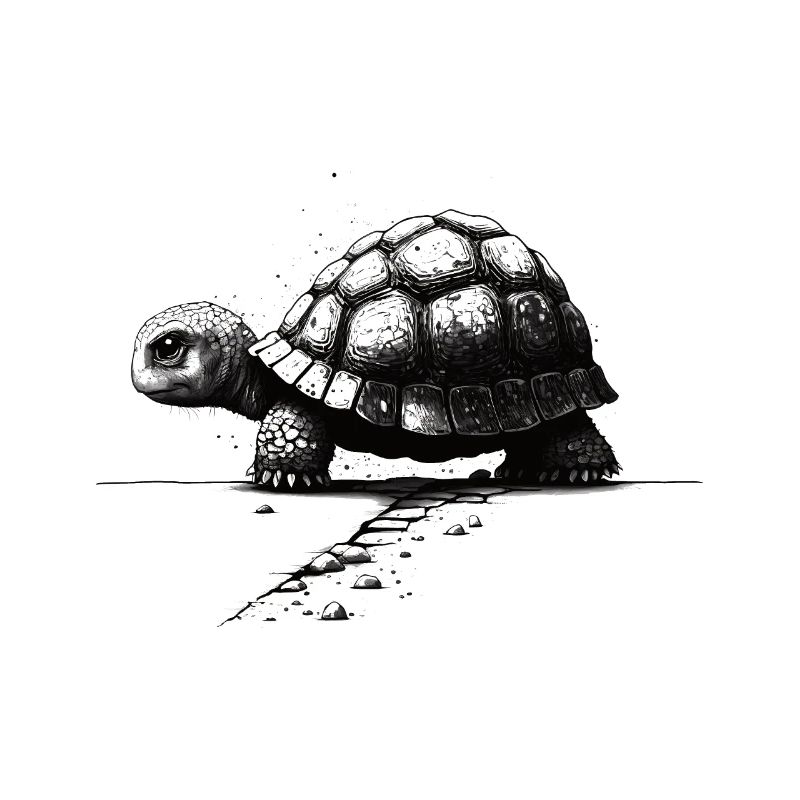 Turtle Stencil Design Art