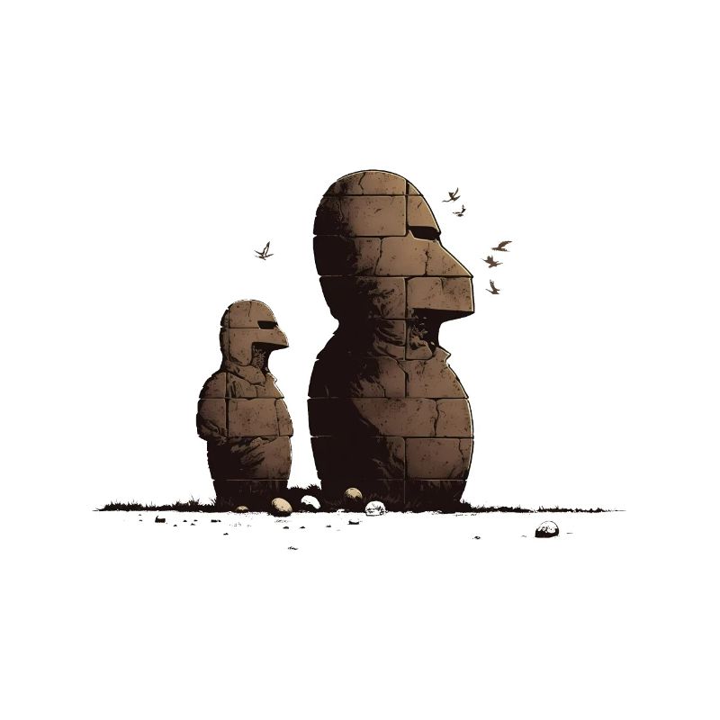 Rapa Nui Moai Head Statue Easter Island