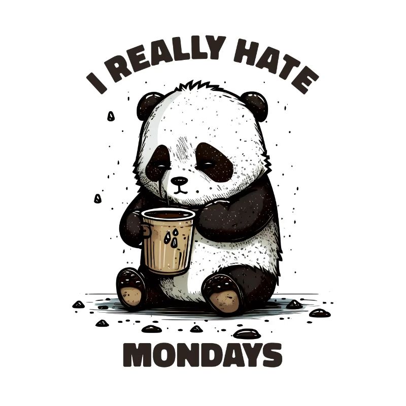 I hate Mondays panda bear