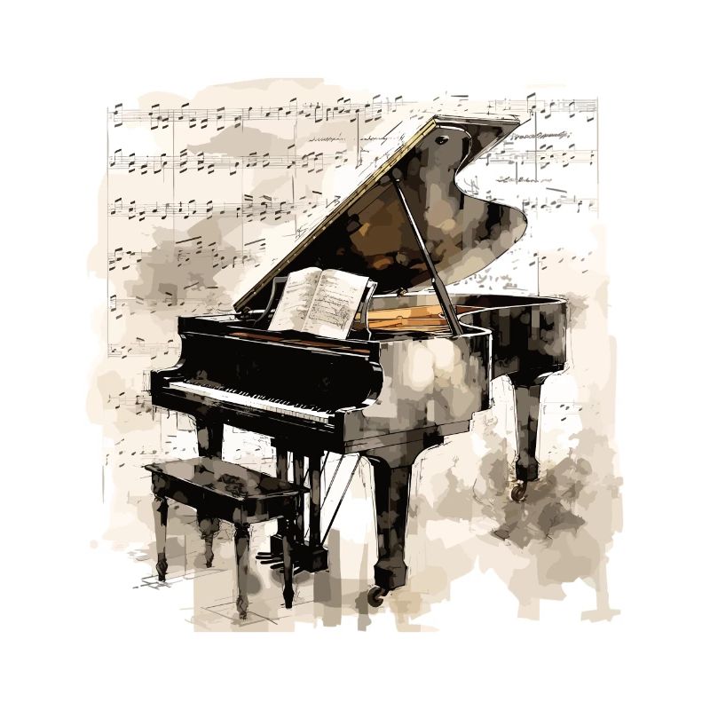 Klassischer Klavier-enthusiast - Melodiedesign