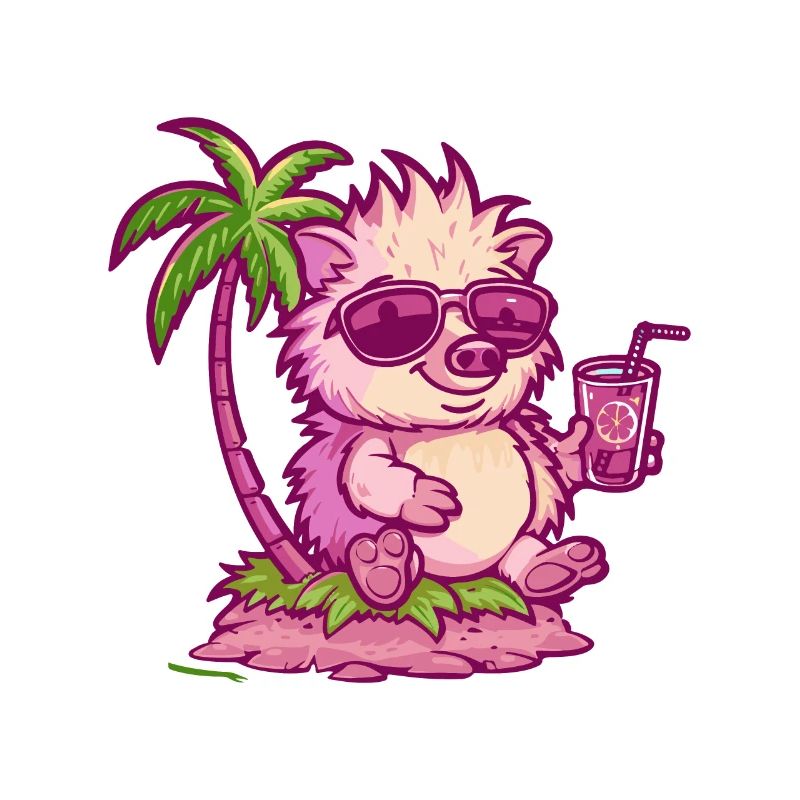 Igel Insel Sommer Palme