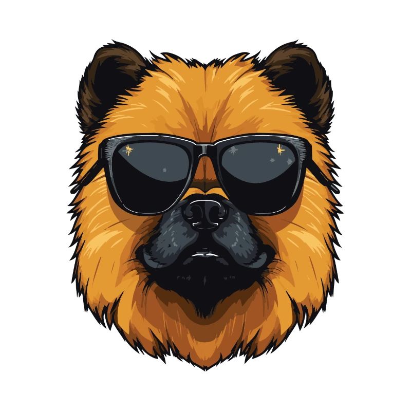 Chow Chow Hund Cool Kopf Party