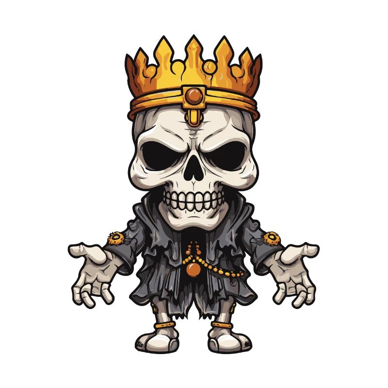 Couronne de roi squelette