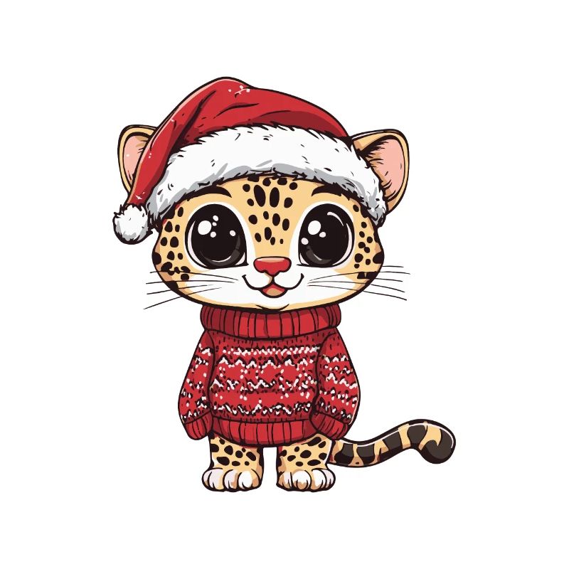 Bande dessinée de Noël léopard