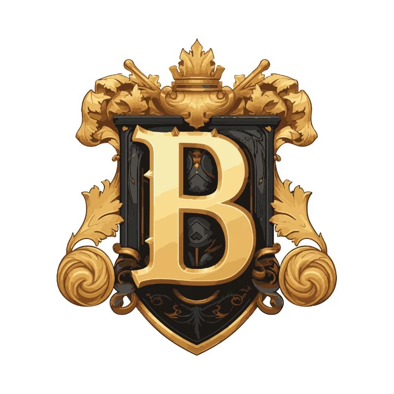 B Buchstabe Logo Krone