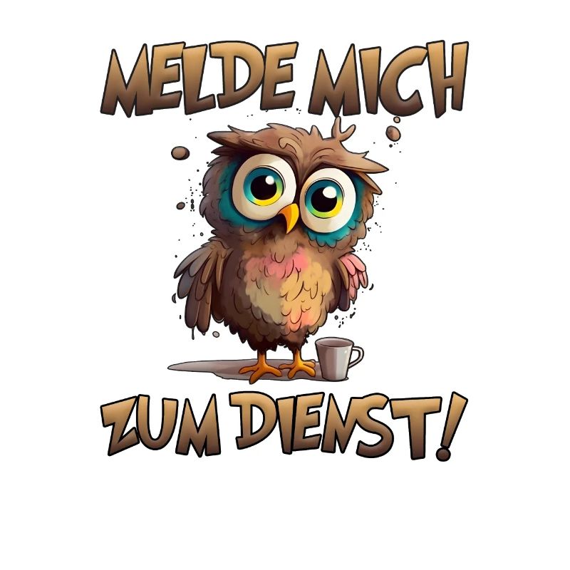 Eule Melde mich zum Dienst