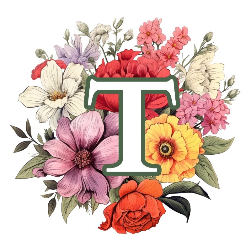 Bouquet de monogramme T