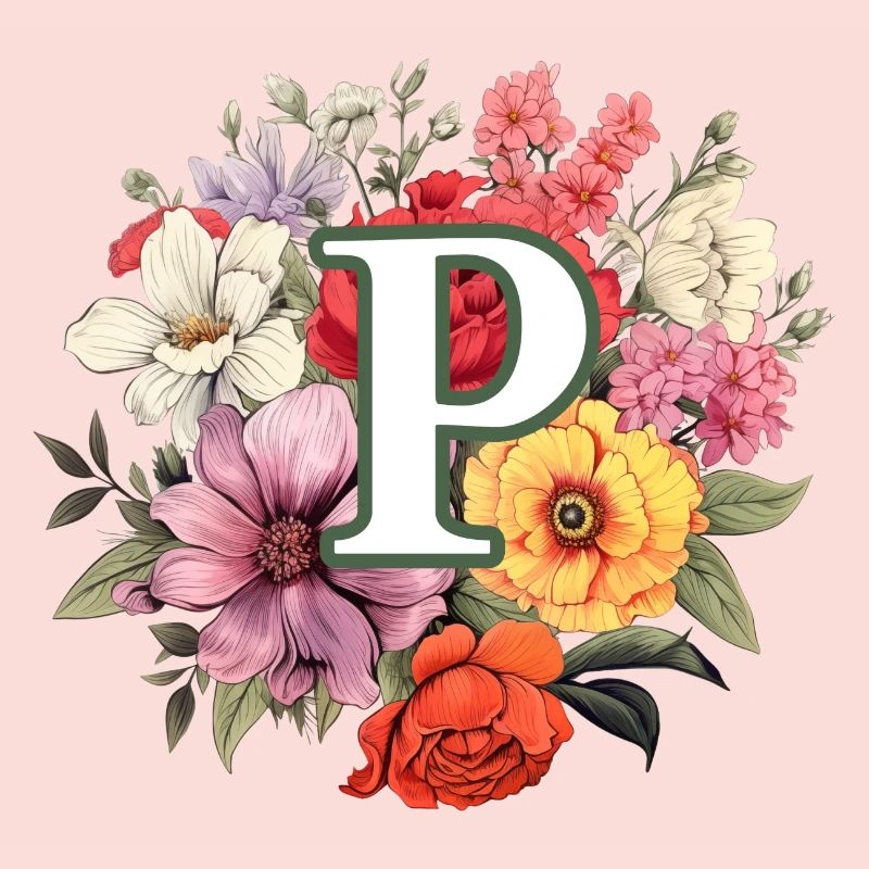 P Bouquet de monogramme
