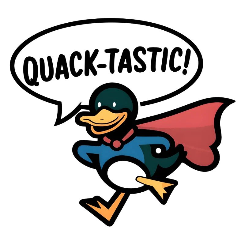 Ente Superheld Quacksalber Kunstdruck