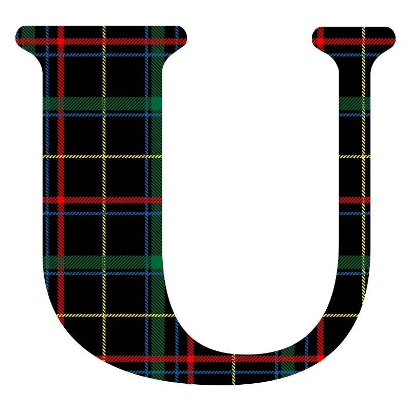 Scottish tartan monogram