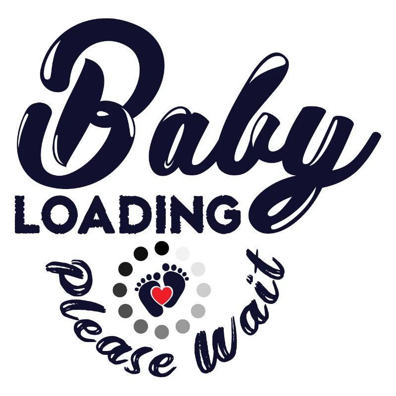 Baby wird geladen, werdende Mutter