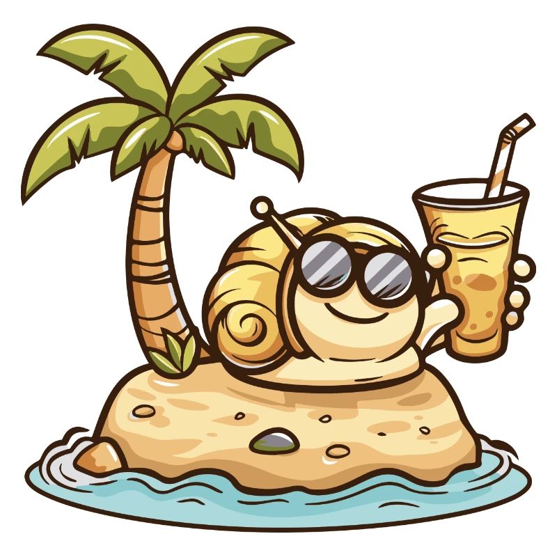 Vacances d’été d’escargot