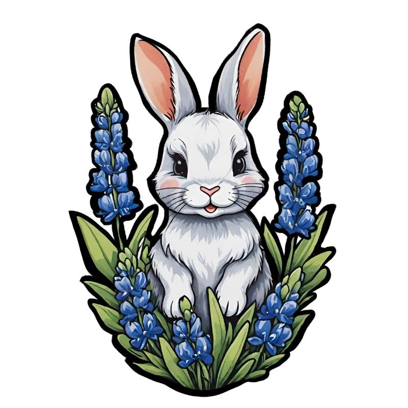 Bunny Rabbit Bluebonnets