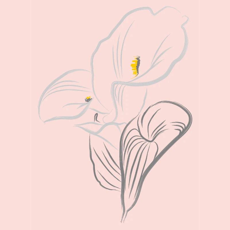 CALLA JAUNE-GRIS