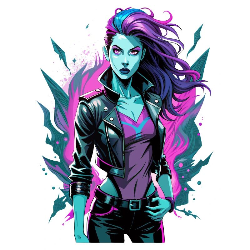Moderne Tinte Gothic Gir