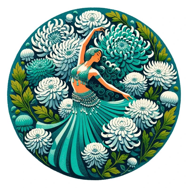 Danseuse orientale turquoise
