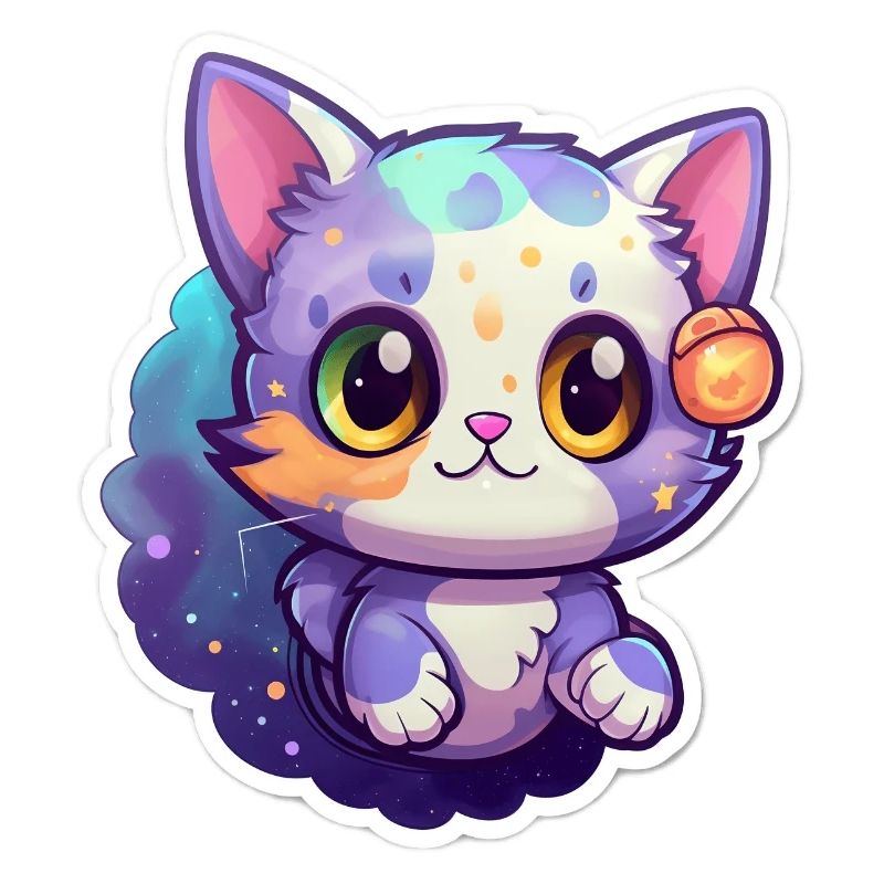 A cute space kitty