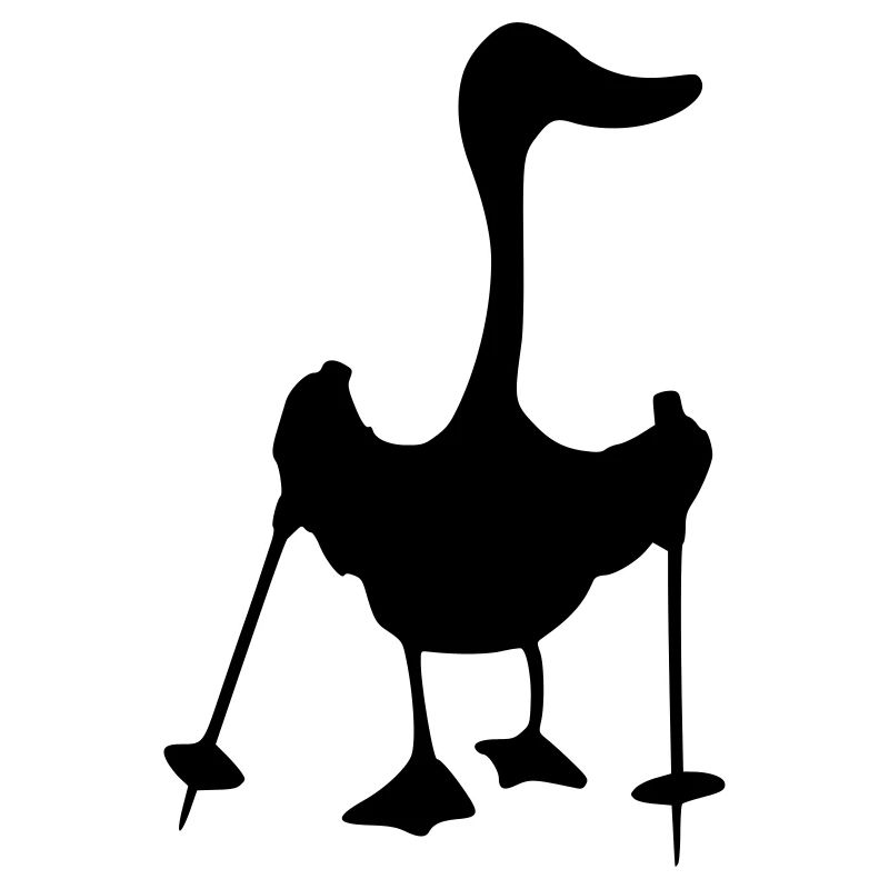 Nordic walking Mallard Silhoutte funny gift