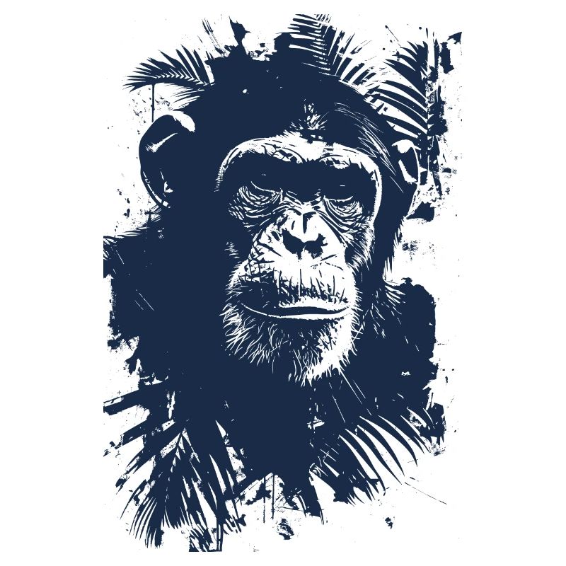 Plan de palmiers chimpanzés