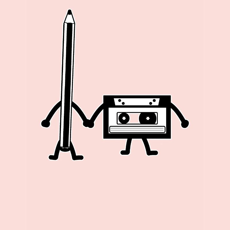 Cassette pencil vhs cassette floppy disk
