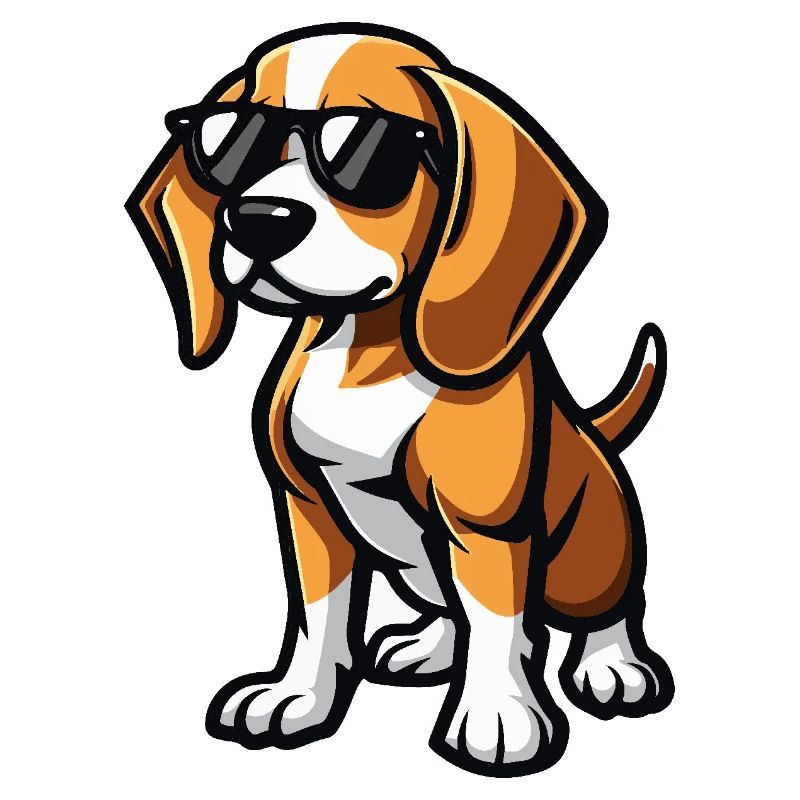 Beagle Hunde Cool Comic