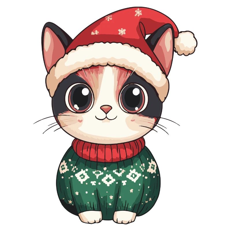 Bande dessinée de Noël de chat