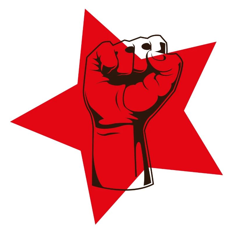 Cooles Rote Kommunist Faust Hand Protest Geschenk