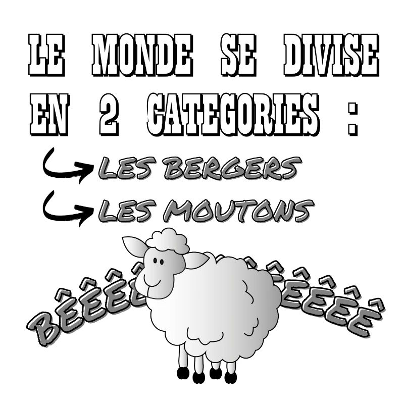 LE MONDE SE DIVISE EN 2 CATEGORIES