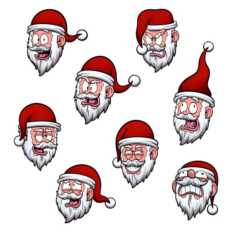 Weihnachtsmann-Köpfe