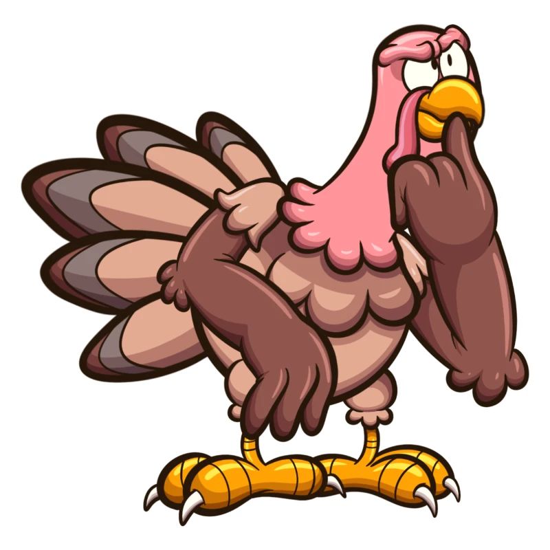 Thinking Cartoon Turkey