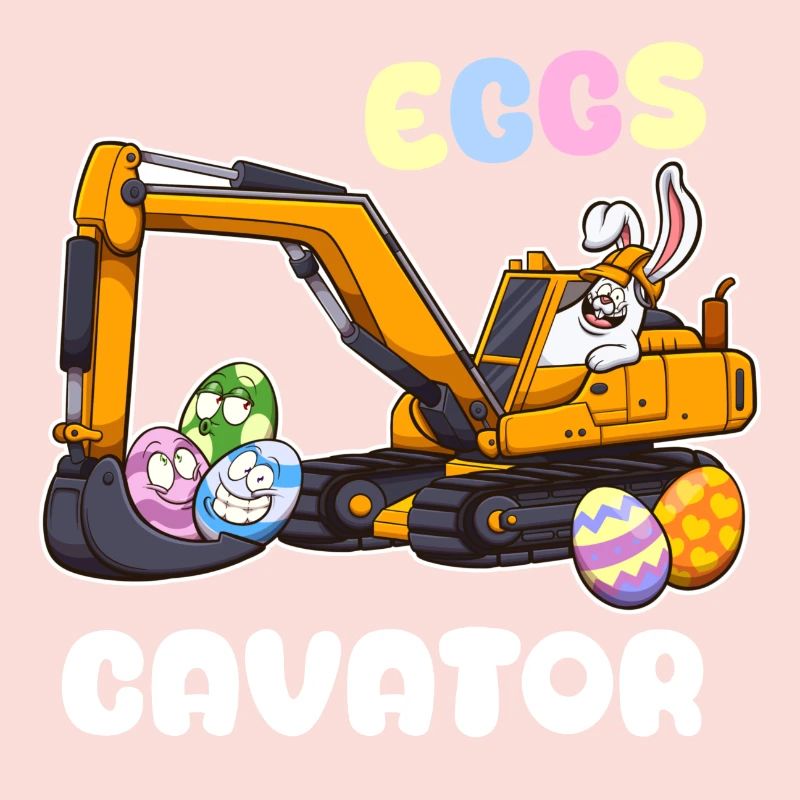 Eggscavator Easter Pun