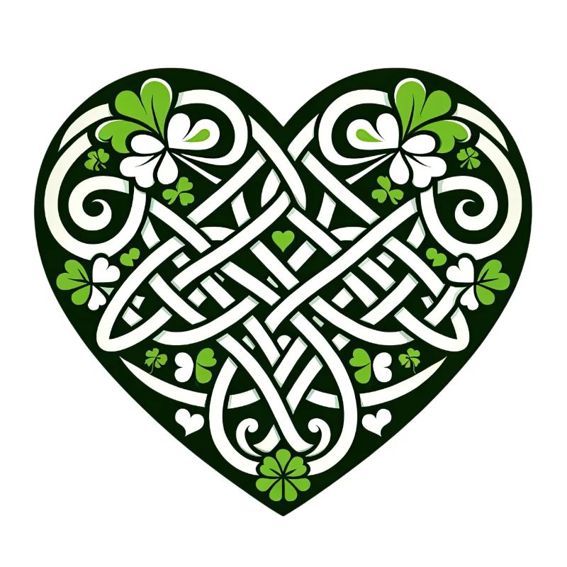 Keltisches Herz St. Patrick's Day Herz-Skript