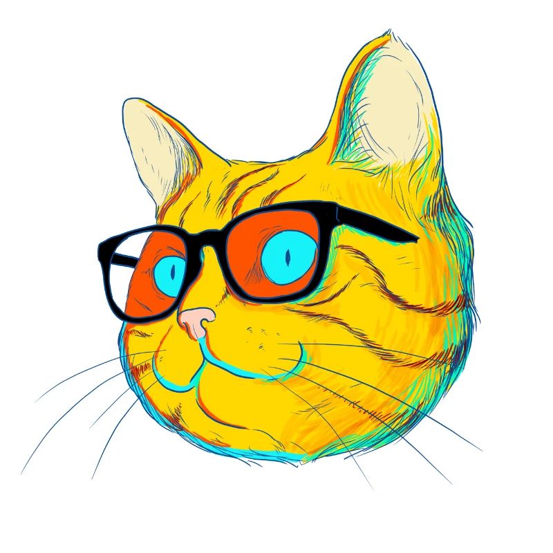 Chat à lunettes